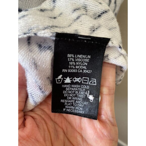 NIC+ZOE Pick Up Black/White Animal Print Buttoned Sweater Cardigan Size 2X - Picture 11 of 12